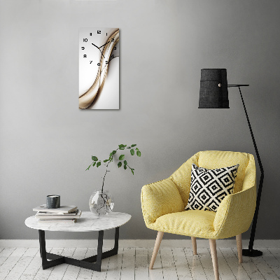 Orologio rettangolare con quadrante color marrone a motivo onda