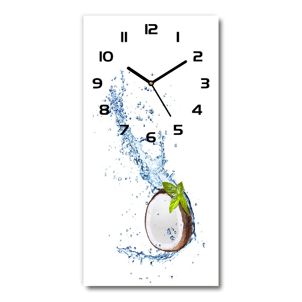Orologio verticale con finitura in noce di cocco