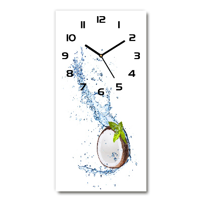 Orologio verticale con finitura in noce di cocco