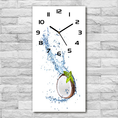 Orologio verticale con finitura in noce di cocco