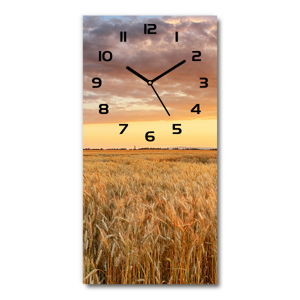 Orologio verticale con stampa a tema campo di grano