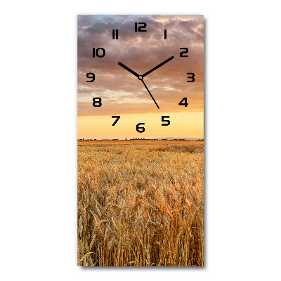 Orologio verticale con stampa a tema campo di grano