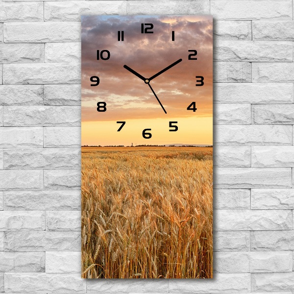 Orologio verticale con stampa a tema campo di grano