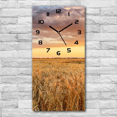 Orologio verticale con stampa a tema campo di grano