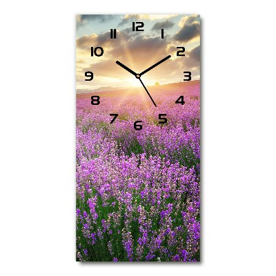 Orologio verticale con motivo a campo di lavanda