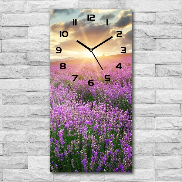 Orologio verticale con motivo a campo di lavanda