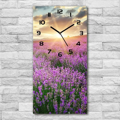 Orologio verticale con motivo a campo di lavanda