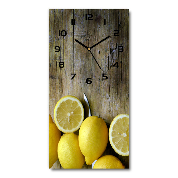 Orologio rettangolare con quadrante decorato con motivo limoni