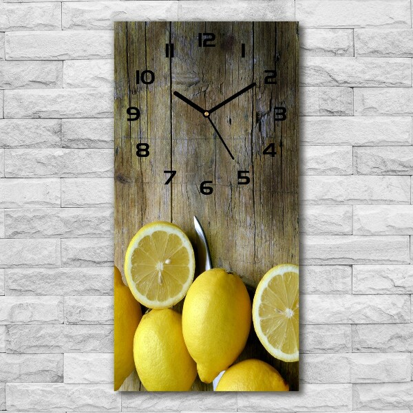 Orologio rettangolare con quadrante decorato con motivo limoni
