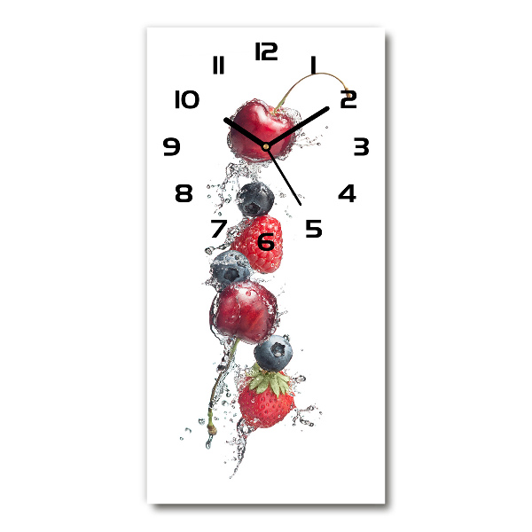 Orologio verticale con quadrante a tema frutti di bosco