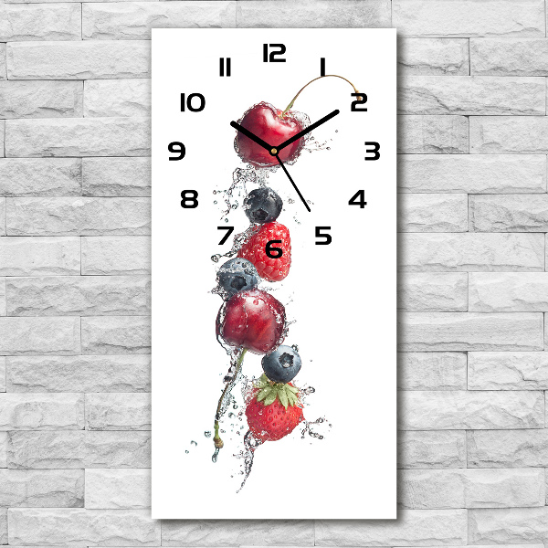 Orologio verticale con quadrante a tema frutti di bosco