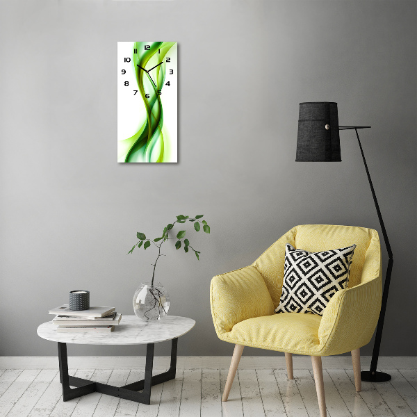 Orologio rettangolare con quadrante decorato con onde astratte