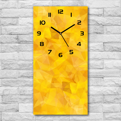 Orologio verticale in vetro con motivo a triangoli astratti