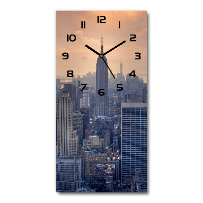 Orologio verticale con motivo di Manhattan, New York