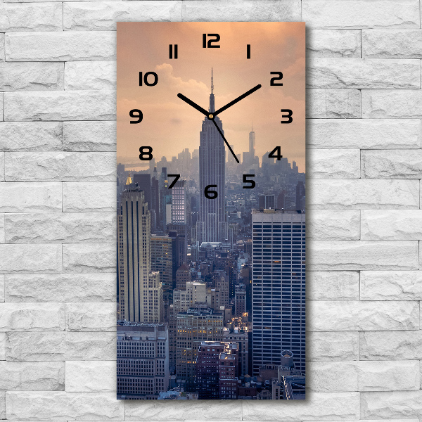 Orologio verticale con motivo di Manhattan, New York