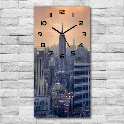 Orologio verticale con motivo di Manhattan, New York