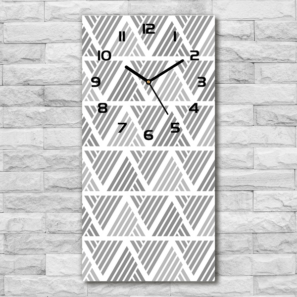 Orologio verticale in vetro con sfondo geometrico