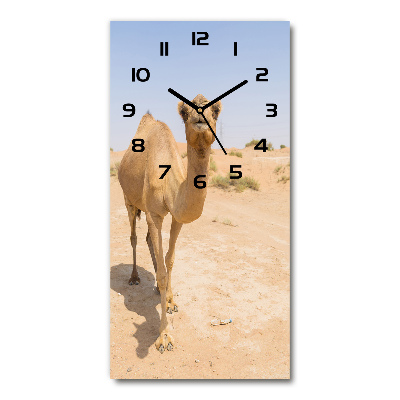 Orologio verticale con motivo cammello nel deserto