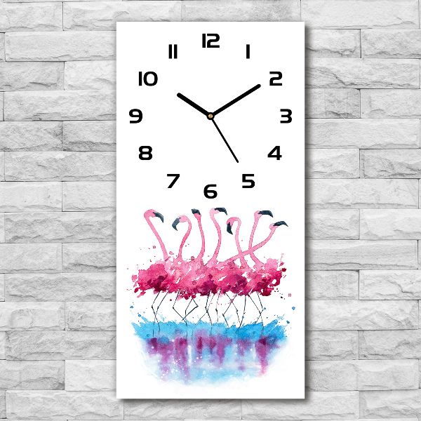 Orologio rettangolare con motivo di fenicotteri