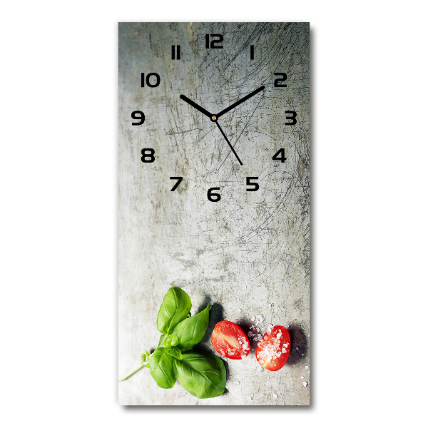 Orologio rettangolare con motivo di pomodori e basilico
