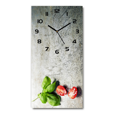 Orologio rettangolare con motivo di pomodori e basilico