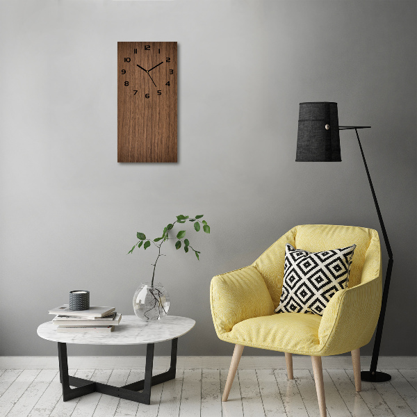 Orologio rettangolare con quadrante a effetto legno