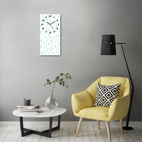 Orologio verticale in vetro con motivo a goccioline