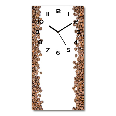 Orologio verticale con decorazione a motivo di chicchi di caffè