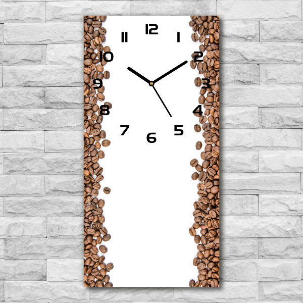 Orologio verticale con decorazione a motivo di chicchi di caffè