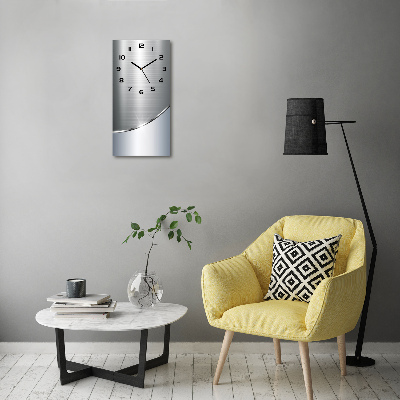 Orologio verticale con quadrante ad effetto astrazione metallica