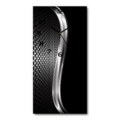 Orologio verticale con motivo ad astrazione metallica