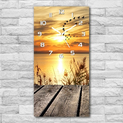 Orologio verticale con motivo «Tramonto»
