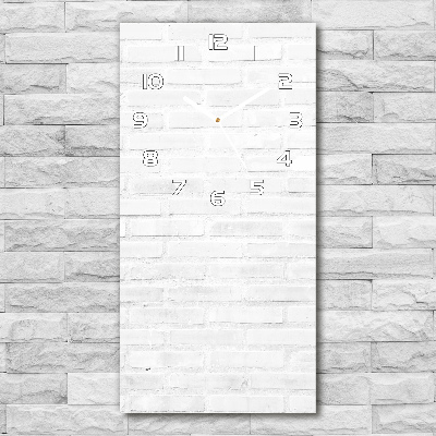 Orologio verticale con quadrante a motivo di muro di mattoni