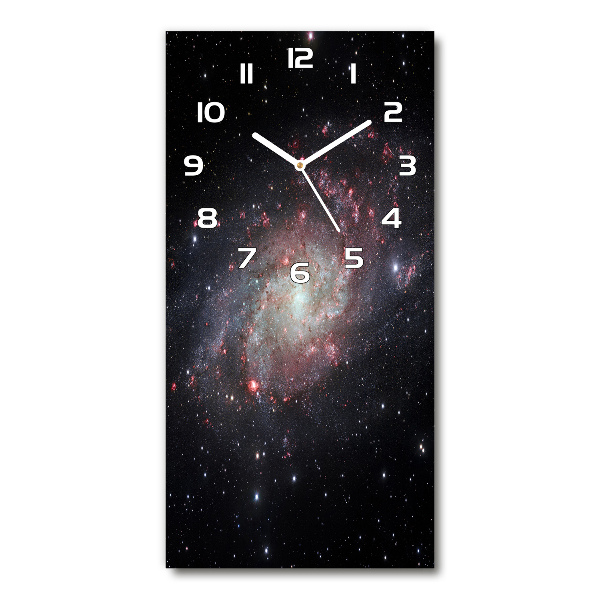 Orologio verticale in vetro con motivo nebulosa
