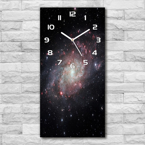 Orologio verticale in vetro con motivo nebulosa