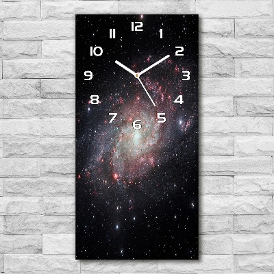 Orologio verticale in vetro con motivo nebulosa