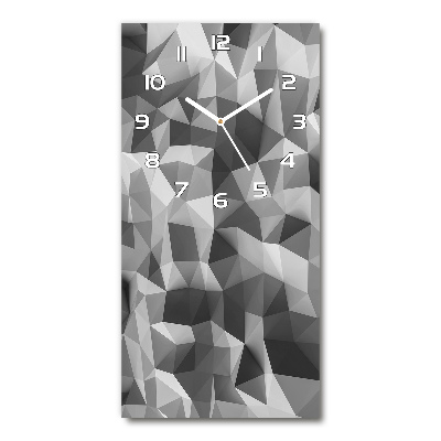 Orologio verticale in vetro con motivo di triangoli astratti