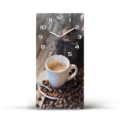 Orologio verticale con motivo una tazza di caffè