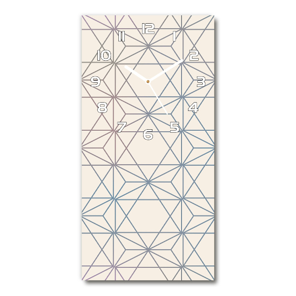 Orologio verticale con sfondo geometrico