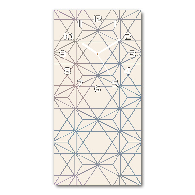Orologio verticale con sfondo geometrico
