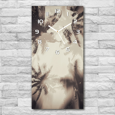 Orologio da parete verticale con motivo di palme