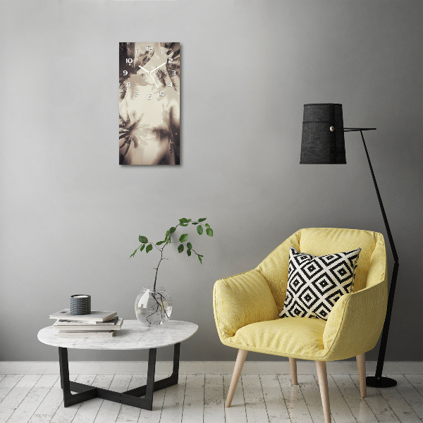 Orologio da parete verticale con motivo di palme