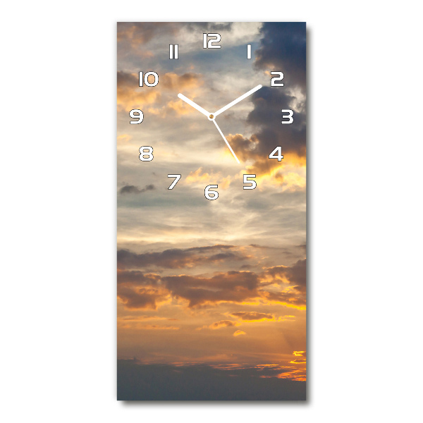 Orologio verticale con motivo cielo al tramonto