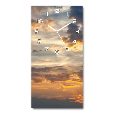 Orologio verticale con motivo cielo al tramonto