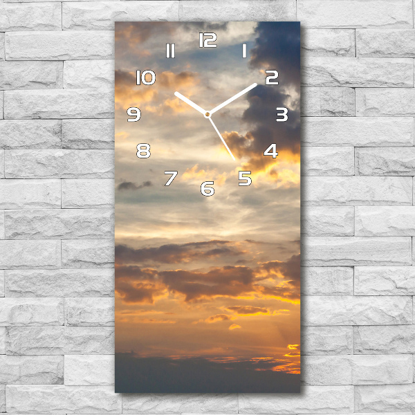 Orologio verticale con motivo cielo al tramonto