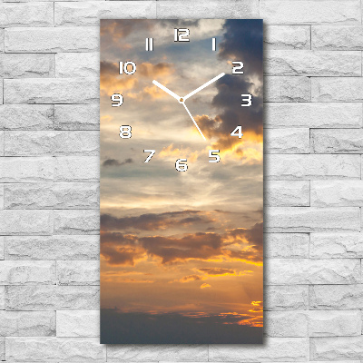Orologio verticale con motivo cielo al tramonto