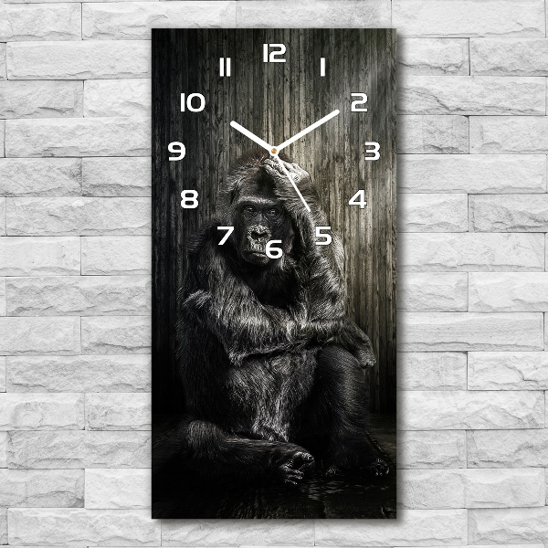 Orologio da parete verticale con motivo Gorilla