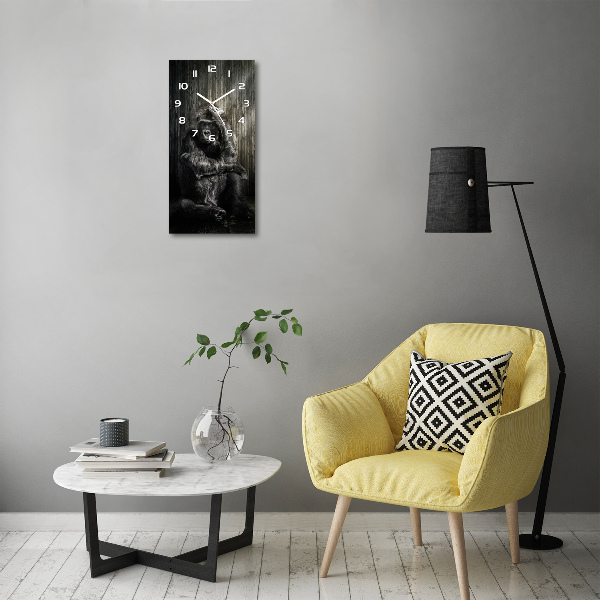 Orologio da parete verticale con motivo Gorilla