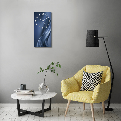 Orologio verticale in vetro con motivo a onda astratta