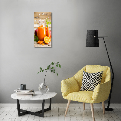 Orologio da parete verticale con decorazione a tema succo di frutta